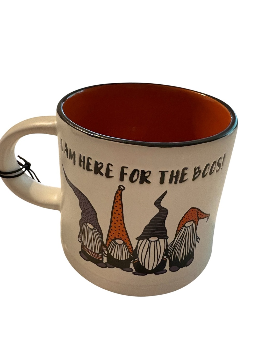 Halloween Gnome Ceramic Mug - Orange and Black - Picture 4 of 5